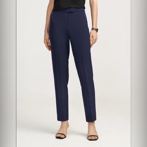 Anne‎ Klein Straight-Leg Bowie Pants Blue Distant Mountain Size 10 Career - Picture 1 of 10